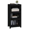 vidaXL Book Cabinet Black Solid pinewood Standard Book Cabinet