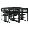 vidaXL Garden Dining Set Black