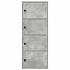 vidaXL Bookcase Concrete grey Engineered Wood Medium Bookcase