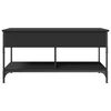 vidaXL Coffee Table Black Engineered wood and Metal Standard