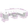 vidaXL 11 Piece Patio Sofa Set with Cushions Light Gray Poly Rattan