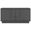 vidaXL TV Cabinet Grey Solid Pine Wood Medium TV Cabinet Rectangular