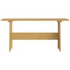 vidaXL Dining Table with Bench "REINE" Honey Brown Solid Wood Pine