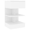 vidaXL Bedside Cabinet White Engineered Wood Medium Bedside Cabinet