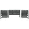 vidaXL Garden Lounge Set Gray Solid Pine Wood Medium Modular