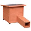 @Pet Hedgehog House Brown Solid pine wood XL Durable Hedgehog House