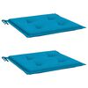 vidaXL Chair Cushion Set of 2 Blue Oxford fabric (100% polyester)