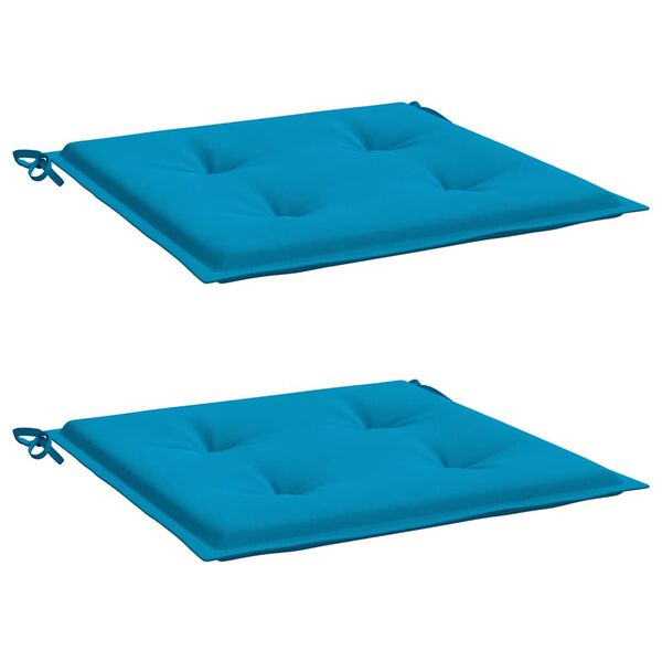 vidaXL Chair Cushion Set of 2 Blue Oxford fabric (100% polyester)