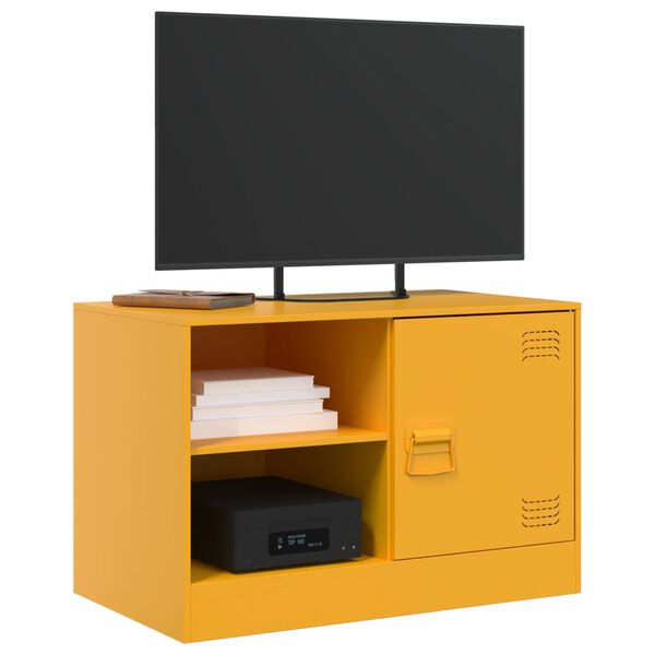 vidaXL TV Cabinet Mustard Yellow Cold-rolled steel Medium TV Cabinet