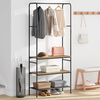 vidaXL Clothes Rack with Shelf Artisan Oak 30.31 x 11.81 x 67.32 in