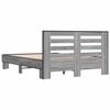 vidaXL Bed Frame Grey Sonoma Engineered Wood, Metal, Plywood Small Double