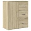 vidaXL Sideboards 2 pcs Sonoma Oak 23.6"x12.2"x27.6" Engineered Wood
