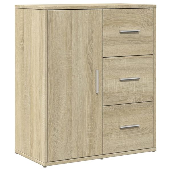 vidaXL Sideboards 2 pcs Sonoma Oak 23.6"x12.2"x27.6" Engineered Wood