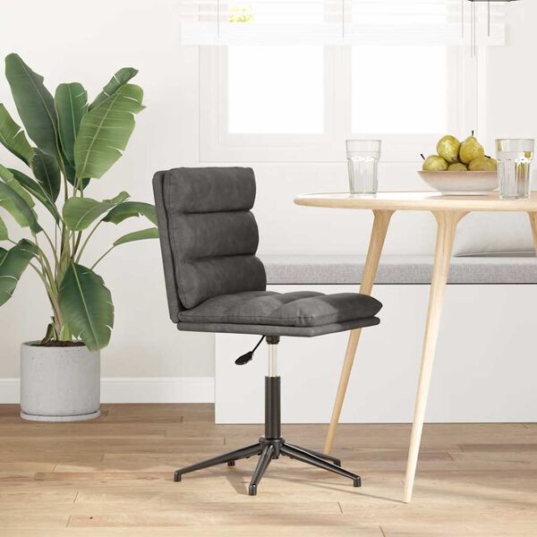 vidaXL Dining Chair Black Faux leather, plywood, metal Standard