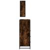 vidaXL Bathroom Furniture Set Smoked Oak Engineered wood, metal, glass