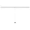 vidaXL Retractable Awning Gray Powder-coated aluminum 177.2 x 118.1 in