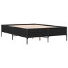 vidaXL Bed Frame Black Engineered wood Double Durable Bed Frame
