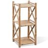 vidaXL Bookcase Bamboo Small Storage Bamboo Shelf Square Minimalist