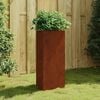 vidaXL Garden Planter Brown Corten Steel Medium Durable Garden Planter