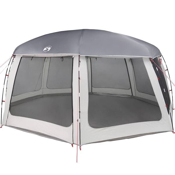 vidaXL Pool Tent with Removable Fly & Mesh Walls Grey 271.7x271.7"