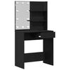 vidaXL Dressing Table with Drawer Black Oak 29.33 x 15.75 x 55.51 in
