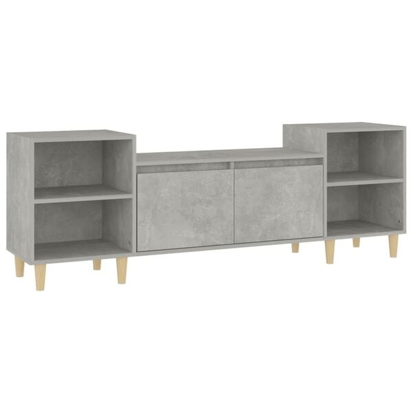 vidaXL TV Cabinet Concrete Grey Engineered wood 63 inches