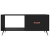 vidaXL Coffee Table Black Engineered wood, iron 35.4x19.7x15.7 in