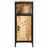 vidaXL Bathroom Cabinet Natural wood with black accents