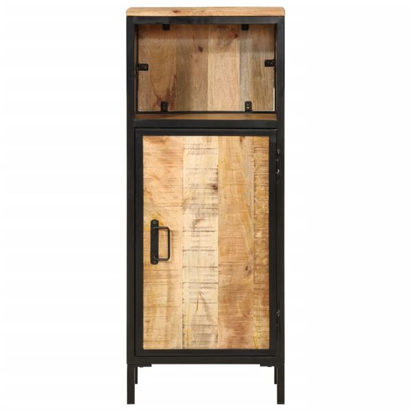 vidaXL Bathroom Cabinet Natural wood with black accents