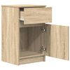 vidaXL Bedside Cabinet Set of 2 Sonoma oak Engineered wood Standard