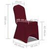 vidaXL Chair Cover Set of 4 Burgundy Polyester 90%, Elastane 10%