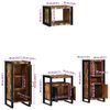 vidaXL Bathroom Furniture Set with Door 4 pcs Brown Solid Reclaim Wood