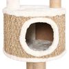 vidaXL Cat Tree Beige Flakeboard, Plush, Seagrass Tall Storage