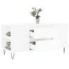 vidaXL Coffee Table White Engineered wood, metal Medium Coffee Table