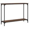vidaXL Console Table Brown Oak Engineered Wood, Metal Medium