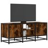 vidaXL TV Cabinet Smoked Oak Engineered wood, Metal Medium TV Cabinet