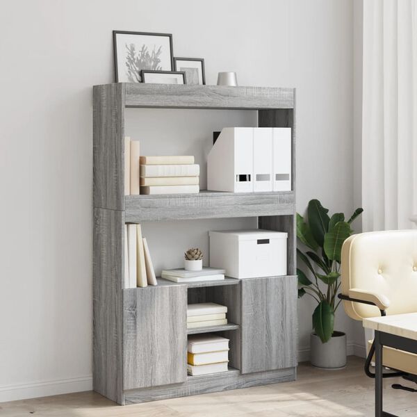 vidaXL Highboard Grey Sonoma Engineered Wood Tall Highboard