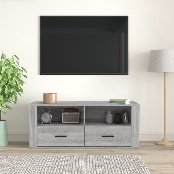 vidaXL TV Cabinet Grey Sonoma Engineered Wood Medium TV Cabinet