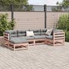 vidaXL Garden Sofa Set Reddish brown, Grey Douglas fir wood 6 Piece Set