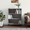 vidaXL Bookcase Grey Sonoma Engineered Wood & Metal Medium Bookcase