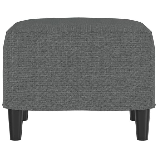 vidaXL Footstool Dark Grey 100% polyester, plywood Compact Footstool
