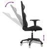 vidaXL Gaming Chair Black and Gray Faux Leather