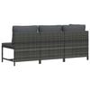 vidaXL Garden Lounge Set Gray PE rattan, steel Small Modular