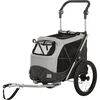 TRIXIE Dog Trailer Grey and Black Steel and Polyester Medium Collapsible