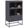 vidaXL Highboard Anthracite Cold-rolled steel 27.0 in x 15.4 in x 43.9 in