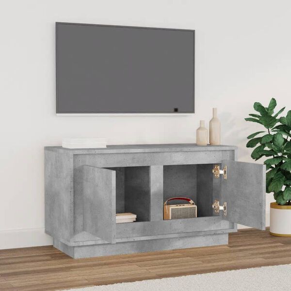 vidaXL TV Cabinet Concrete Grey Engineered Wood Small TV Cabinet