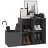 vidaXL Hall Shoe Cabinet Gray Engineered wood Medium Shoe Cabinet