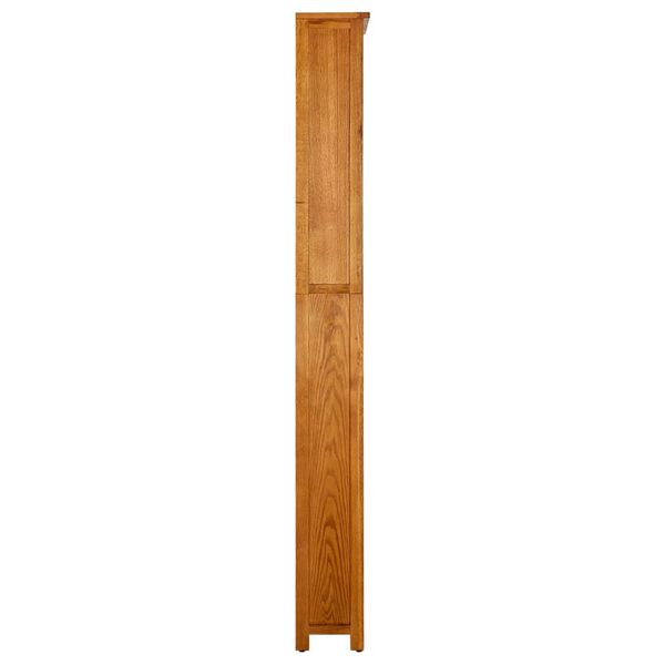 vidaXL Bookcase Natural Oak Solid Oak Wood, MDF 78.7 in height Bookcase