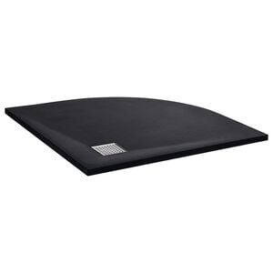 vidaXL Shower Tray SMC Black 35.4x35.4"