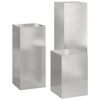 vidaXL Plant Stand 3 pcs Silver Stainless steel